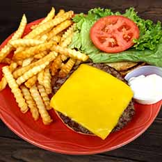 Tuesday Hamburger Special at Ardie's Restaurant and Flipside Pub and Grill in La Crosse, Wisconsin