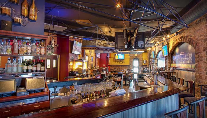 Full bar at Ardie's sports bar in La Crosse, WI.